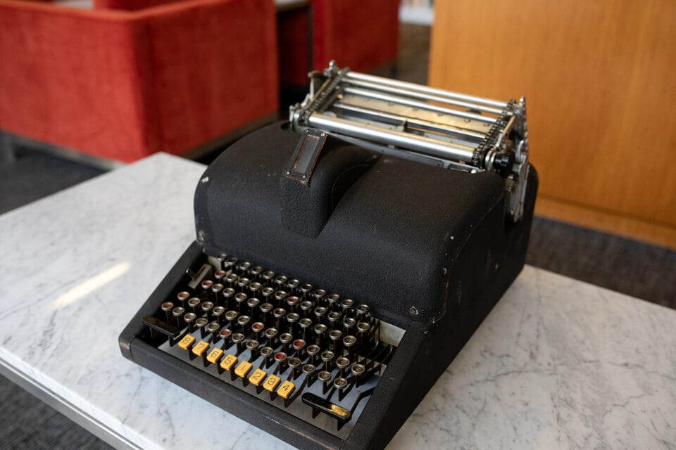 a unique typewriter with Chinese characters